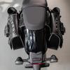 Universal Retro Motorcycle Saddlebag Throwover Saddlebags for Harley XL883 Honda Yamaha Suzuki PU Leather with Cup Side Gear Bag