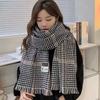Houndstooth Scarf Women's Winter Warm New Style High End Ins Style High School Girls Student Scarf