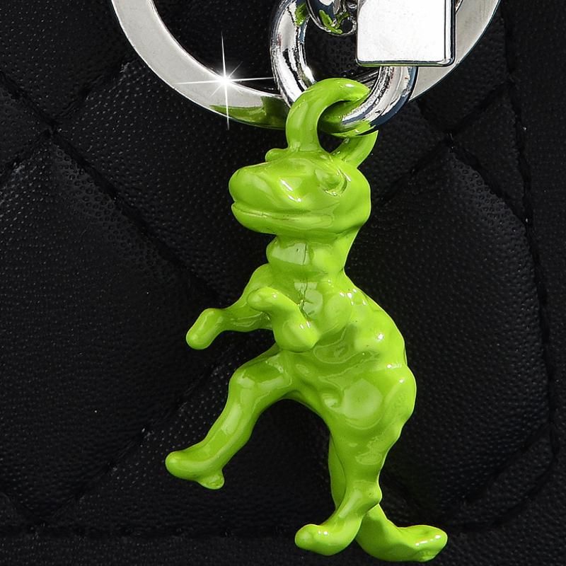 3D Stereoscopic Green Dinosaur Metal Keychain, Small Dinosaur-Shaped Keychain Pendant