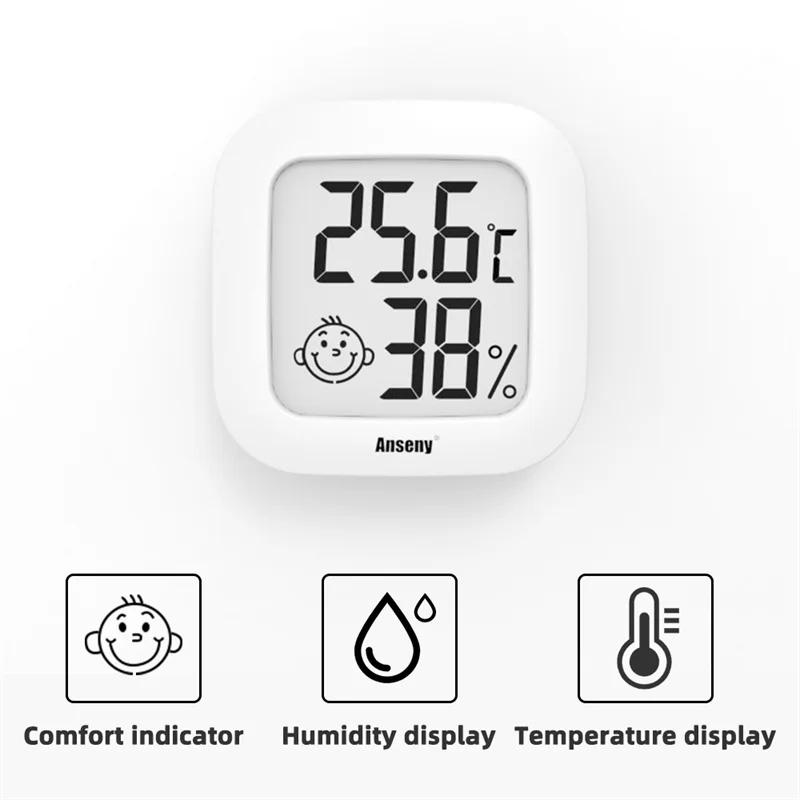 LCD digitálny teplomer vlhkomer Vnútorná miestnosť Elektronický merač teploty Vlhkosť Senzor Meteorologická stanica pre domácnosť