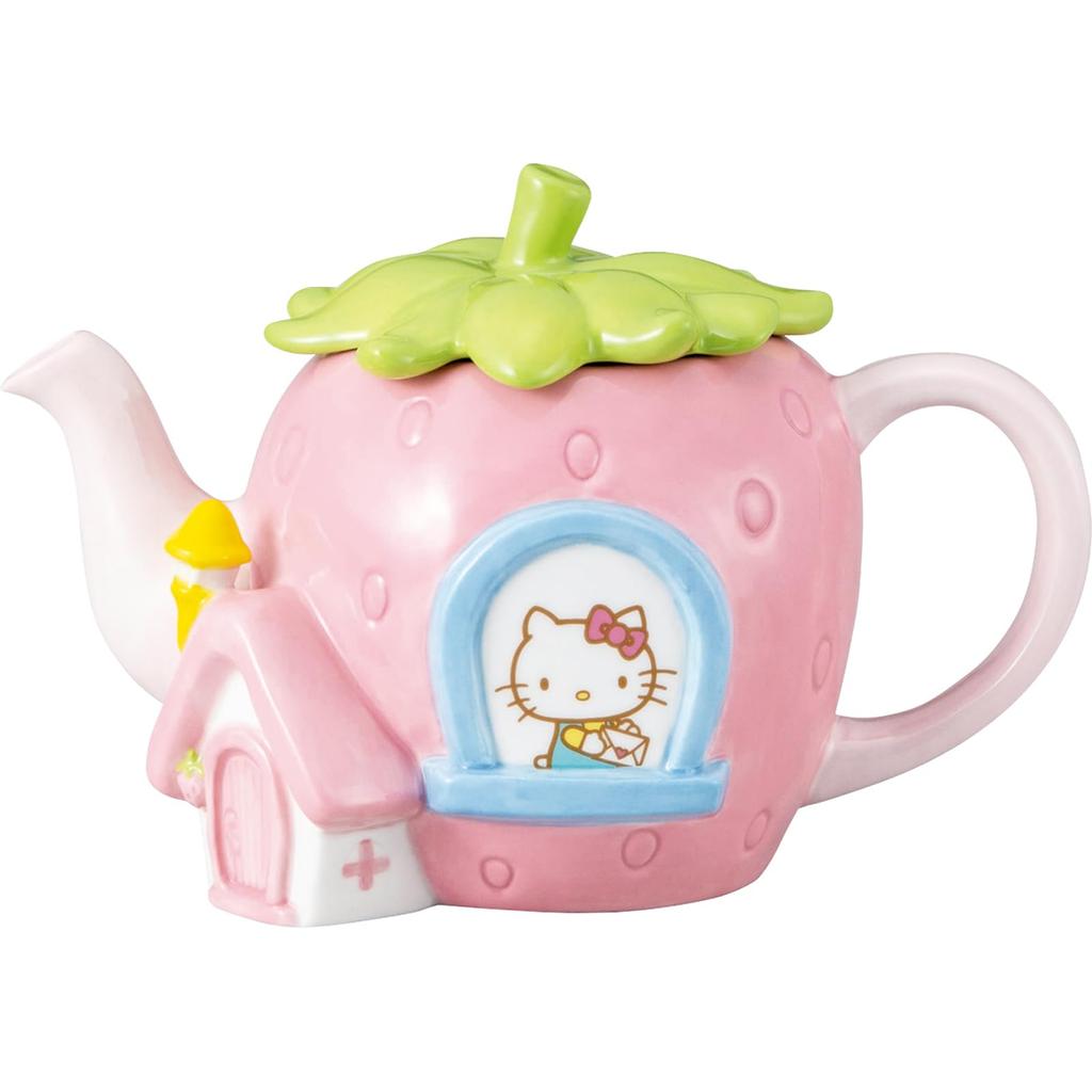 Sanart Sanrio Hello Kitty 20 x 12 x 14 450 Strawberry House Kitty Birthday SAN4834 Teapot, cm, mL, Design, Goods, Gift, Pink,
