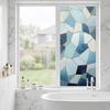 Fenster Sichtschutzfolie Statischer Glasaufkleber Klebstofffrei Blickdichte Sichtschutzfolie Retro Farbige Fensterdekoration Pflegeleicht für Badezimmer und Schlafzimmer