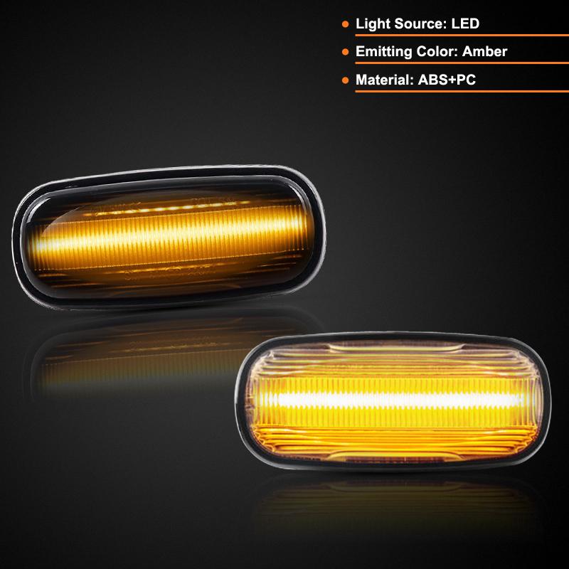 For Land Rover Defender TD5 1998-2015 Freelander 1 2002-2005 Discovery 2 1999-2004 LED Side Marker Lamp Fender Amber Lights