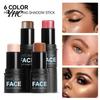 Multi-dimensional Glow Stick Makeup All-in-One Highlighter Blush Bronzer 3D Face Contour Waterproof Long-lasting Cream Non-greasy Beauty Fashion Women