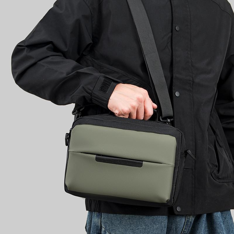 Men's Shoulder Bag Waterproof Crossbody Bag Business Chest Bag Solid Color Handbag