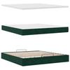 Ottoman Bed with Mattress Dark Green 160x200 Cm Velvet