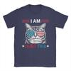 Novelty I Am Aunt Tifa Cat Patriotic T-Shirts for Men Round Collar Pure Cotton T Shirt  Short Sleeve Tees Summer Tops