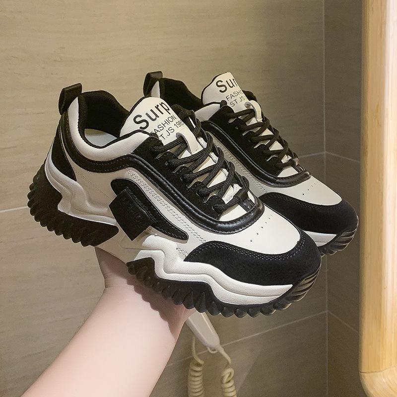 New Dad Shoes for Women, Versatile Thick-soled Height-increasing Casual Sports Shoes