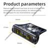Solar Powered Car Digital Clock Thermometer Auto On Off Dashboard Time Date Temperature Monitor Long Standby for Vehicles