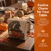 Vertical Napkin Holder Halloween Wood Holder, Rustic Ghost Skeleton Owl Pumpkin Dispenser, Unique Tabletop Display Vintage Standing Tissue for Kitchen