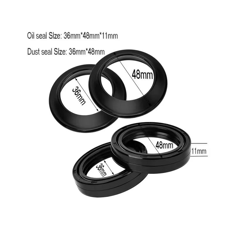 36x48x11 36 48 11 Oil Seal & Dust Cover Front Fork For Kawasaki Yamaha XT225 XV535 XV920 Virago YZ250 TTR225 TT225 XT 225 XV 535
