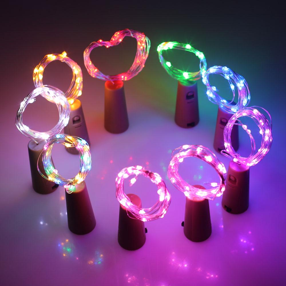 1M Wine Bottle String Lights For Party Copper LED Garland Fairy Cork Night Light Corker Battery Operated Glass Decoration