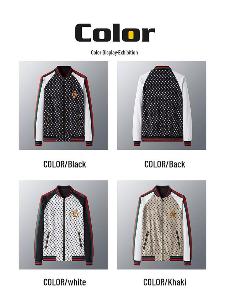 Men's Fashion Jacket: New Style Letter S, Digital Print & Embroidery, Baseball Collar, Casual Fit