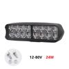 Motorcycle Headlight LED 12V 80V Driving Lights High Brightness 8/12/16/30 LED Waterproof Auxiliary Headlight External Spotlight