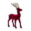 Christmas Decoration Elk Tabletop Ornament Christmas Tree Decoration Pendant Glitter Pink Burgundy Flocked Deer Pendant