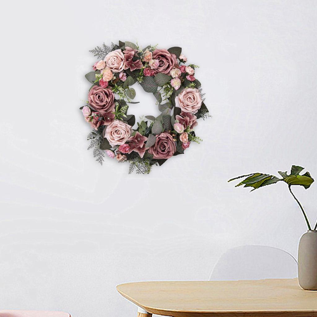 45cm Artificial Wreath Hanging Arrangements Floral Swag Photography Props for Farmhouse