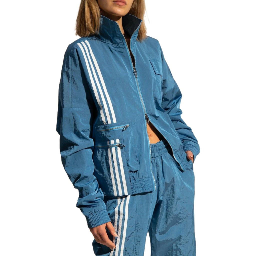 Adidas Originals Clover X Ivy Park Co-Branded Classic Stripe Track Jacket Unisex Jackets Blue H33303