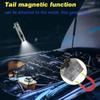 2PCS Mini Flashlight USB-C Rechargeable LED Multi-function Waterproof Keychain Flashlight Portable Waterproof Magnetic Warning Camping Torch Light