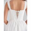 European-American Style Slim White Summer Dress