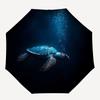 1pc Ocean Turtle Automatic Folding Umbrella - Compact Travel Umbrella with Auto Open/Close 8-Rib Heavy-Duty Shaft for Women/Men -l043