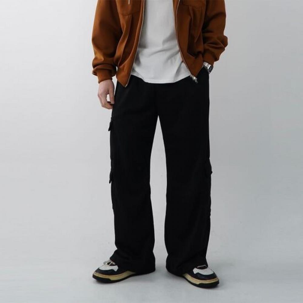 Onl Men Three Cargo Wide Sweat Pants Balloon Pants