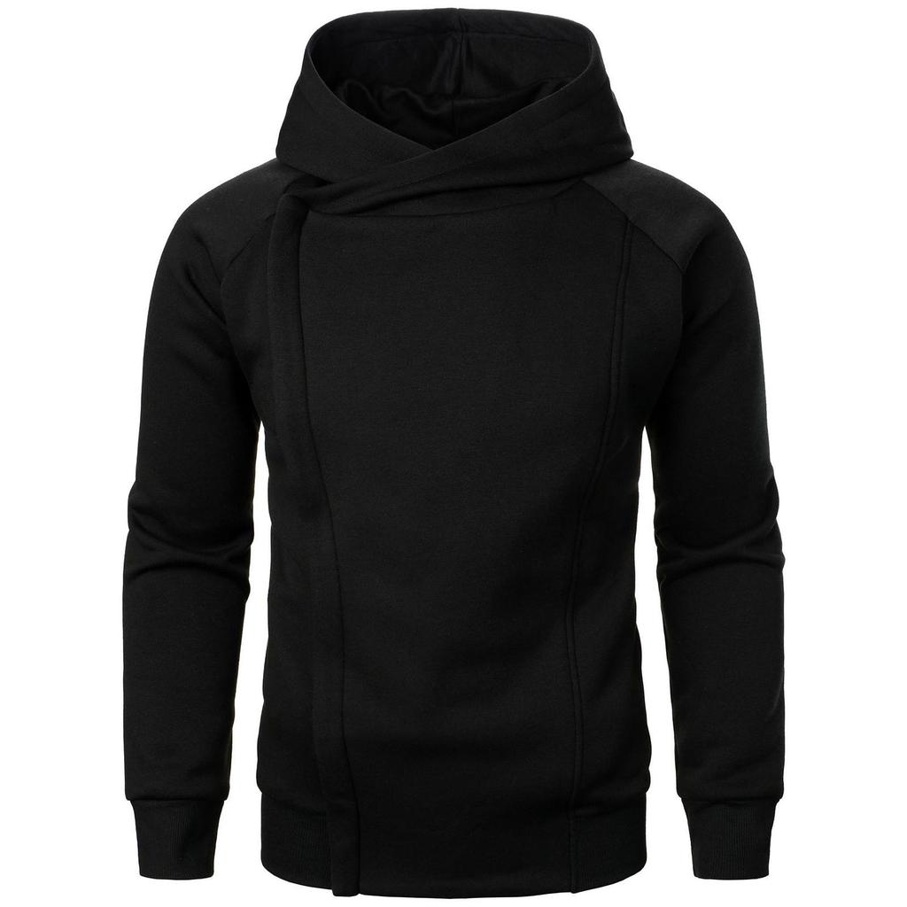 Felpa con cappuccio a maniche lunghe con cerniera pullover da uomo