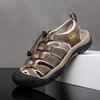 Fashion Summer Comfort Soft Sole Sandals Brand Casual Outdoor Non-slip Mens Leather Sandals Men Retro Hollow Out Breathable Beach Shoes