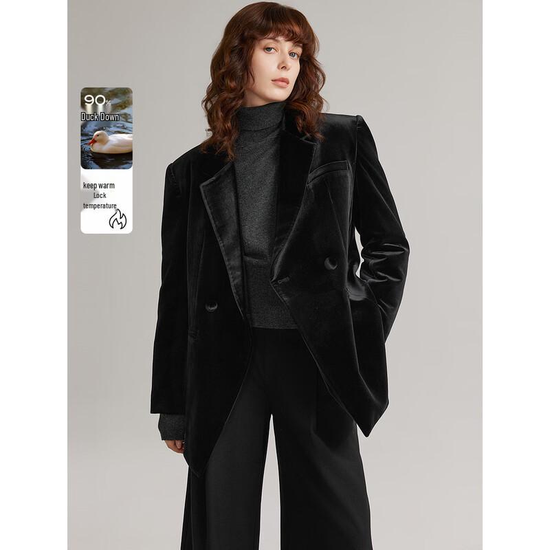 ELLE Women s Black 90% Down Winter Jacket L