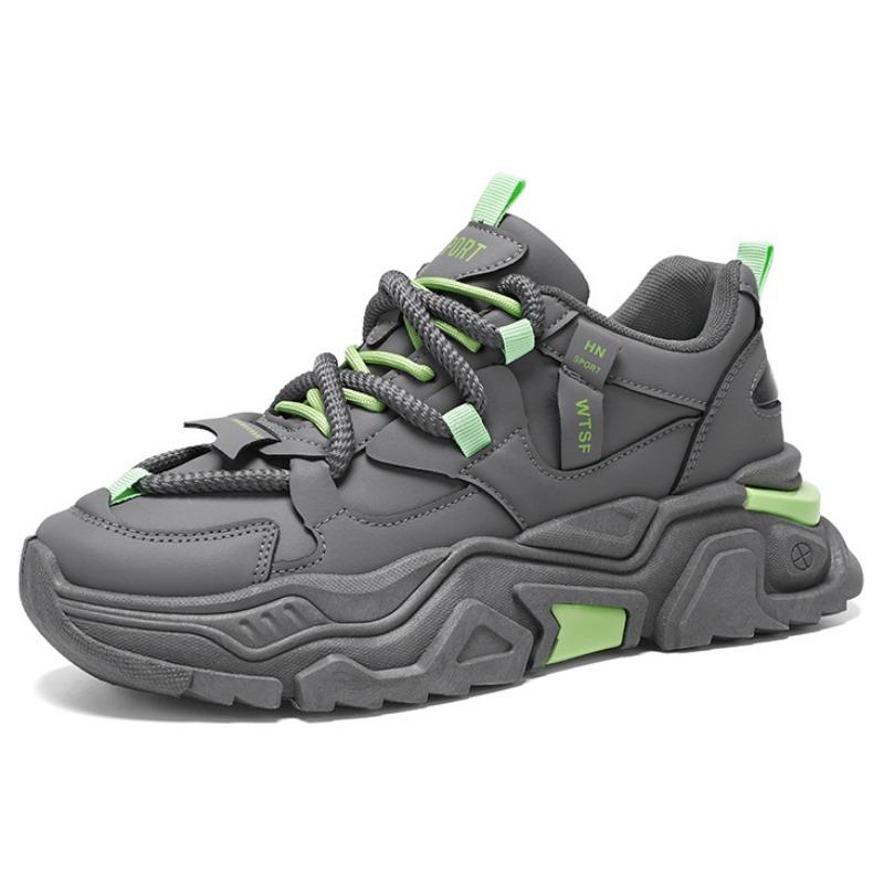 Men's Sneakers Comfortable Casual Shoes for Men Platform Non-slip Running Shoes Lace Up Solid Color Sports Shoe Man Hot 2024 New