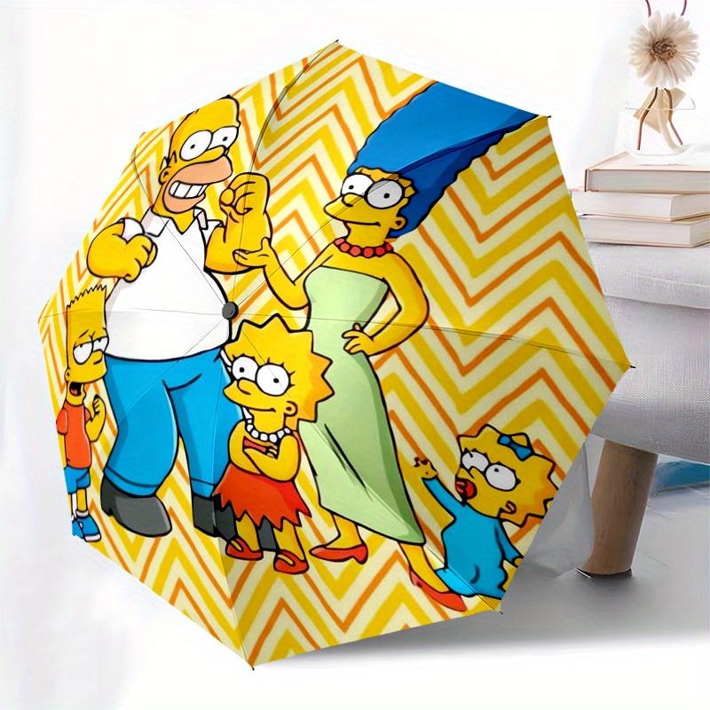 1pc Simpsons Family Themed High-quality Umbrella,Automatic Opening and Closing Umbrella,Multi-functional Umbrella G0811075