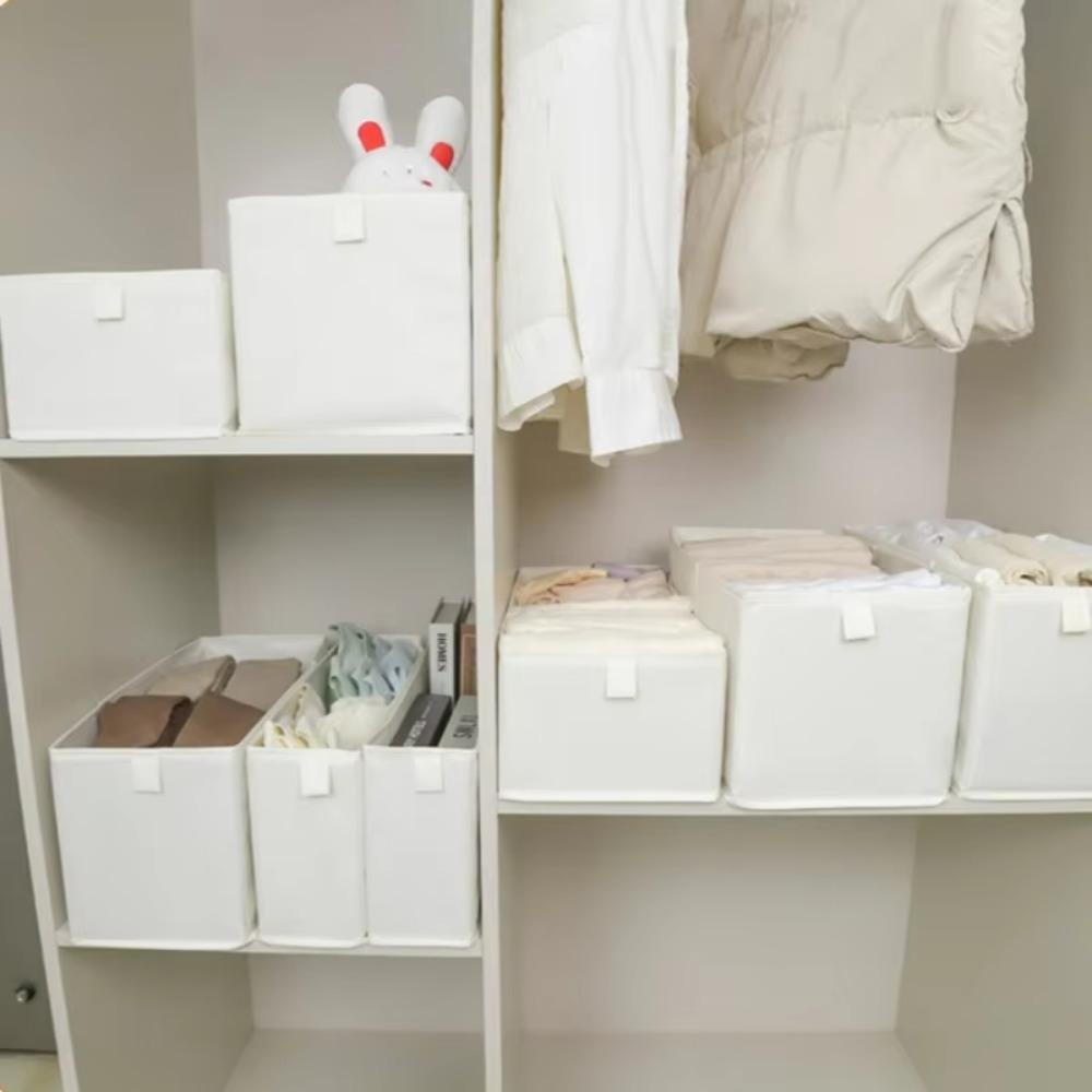 Washable Foldable Storage Box With Handles Stackable Storage Box  Drawers Wardrobe
