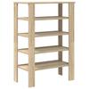 Shoe Rack In Sonoma Oak Finish 61 X 32 X 87.5 Cm Engineered Wood