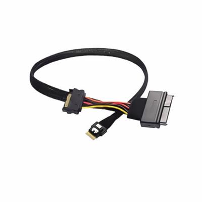 SFF-8654 4i Male To SFF8639 Data Cable Supports PCIe NVMe Protocol with U2U3 SSDs Interfaces