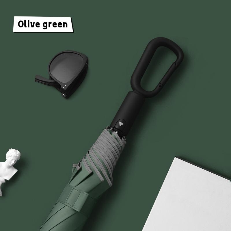 High end two fold loop buckle hook for men's automatic folding oversized Japanese and Korean style umbrellas