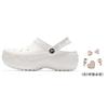 Crocs Classic Platform Clog EVA Classic Cloud Dok Vintage Sandals Women's White