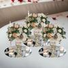 3 Pieces Mirror Centerpieces for Table Decorative Trays Round Plate Craft Projects