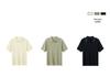 Northern Deer Cool Seagull Collar Men's Jacquard Knit T-Shirt, Summer Business Casual Short Sleeve