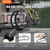 Hitch Mount Bike Rack, 2-Bike Platform Style, 160 LBS Max Capacity Bike Rack Hitch for 2-inch Receiver, Titling and Folding Bike Carrier with Tires Up