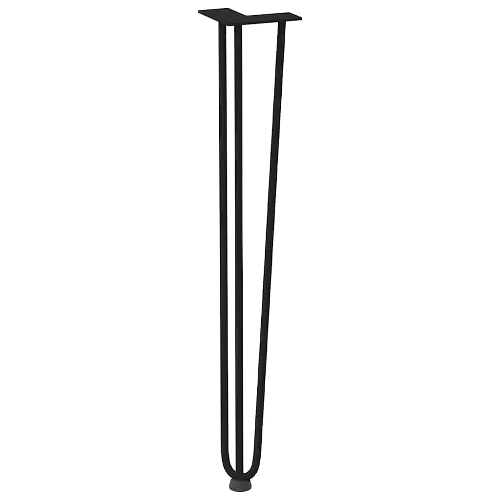 Vidaxl Nogi Do Stołu Hairpin, 4 Szt., Czarne, 72 Cm, Lita Stal