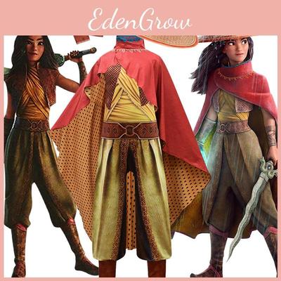 Uroczy Film Raya i Ostatni Smok Kostium Cosplay dla Dzieci Zestaw Fancy