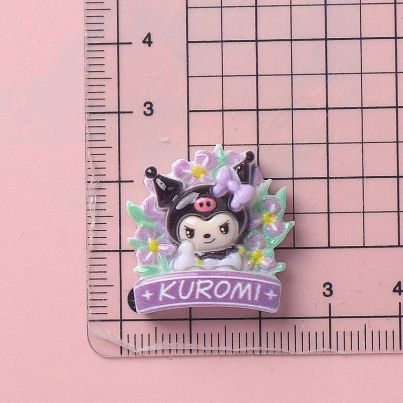 10Pcs New Mini Kawaii Cartoon Flower Garland Animal Series Flat Bottom Scrapbook  Diy Jewelry Making Hairwear Accessorie A32
