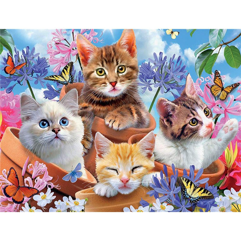 

Алмазная картина кошка животное 5d Diy Алмазная картина полная вышивка мозаика подарок ручной работы домашний декор вышивка крестиком Full Square 20X30CM