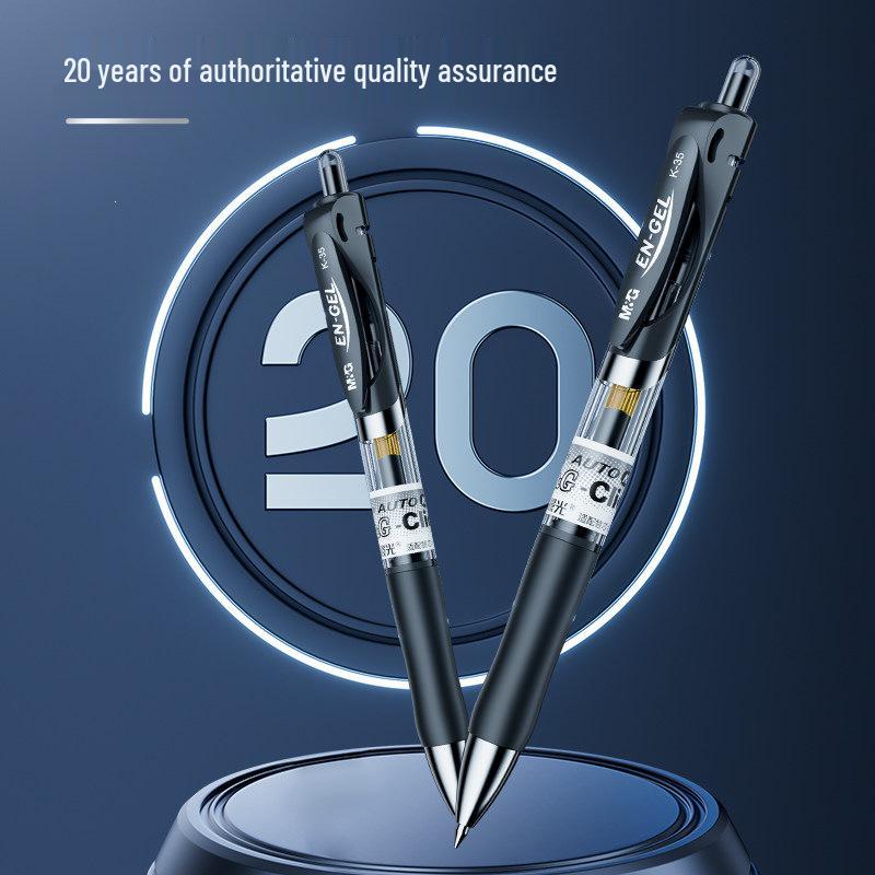 Chen MG K35 Click Gel Pen 0.5mm Black/Red/Blue - Light Neutral Signature Pen