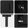 Highboard 2 pcs Black Oak Effect Wood Based Panel