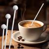 Pack of 100 Wood Coffee Stir Stick with Smooth Round Ends Stirring Stick Wood Texture Suitable for Home and Office Use
