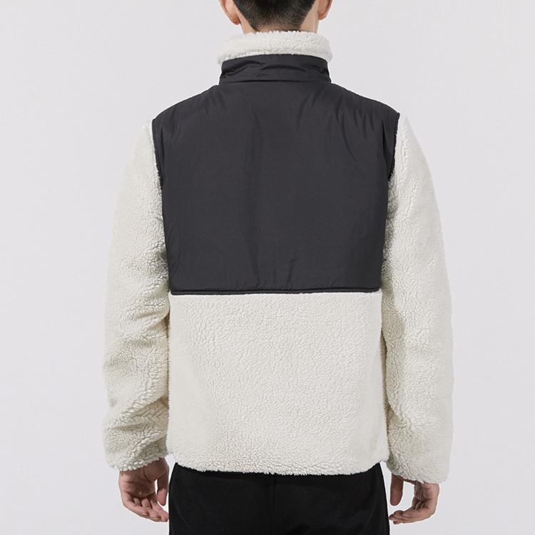 Puma Sherpa Contrasting Colors Sports Lamb's Wool Stand Collar Logo Jacket White Men's 846325-73
