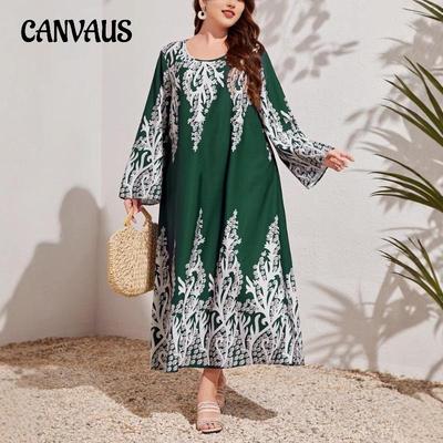 Plus Size Outono Moda Feminina Novo Temperamento Combinação de Cores Vestido de Manga Comprida