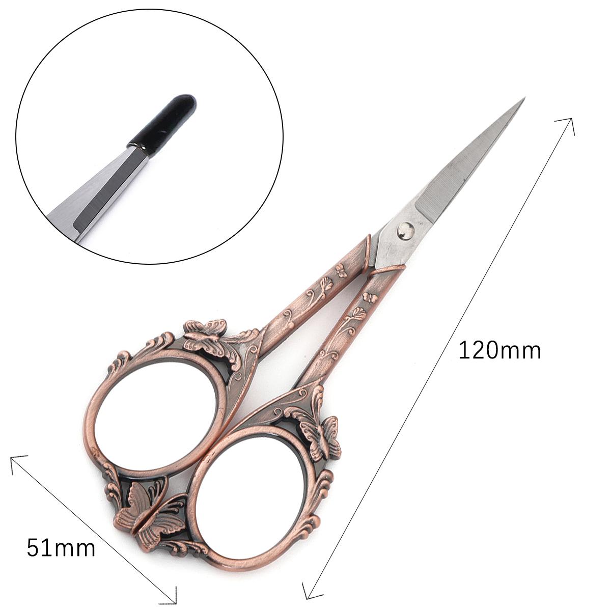 

120x51x6 мм, 1 шт./пакет, вінтажні скульптурні ножиці з нержавіючої сталі з метеликами для домашнього побуту та ручних інструментів 120x51x6mm 1pc/bag