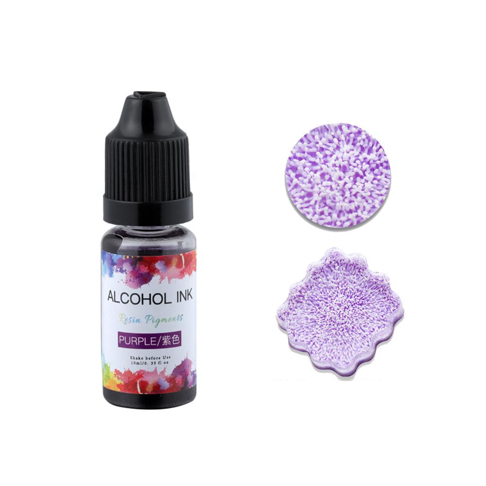 

10ml Epoxy Resin Diffusion Pigment Resin Pigment Alcohol Ink Liquid Colorant Dye Diffusion Ink for Epoxy Dyeing Jewelry Making фіолетовий