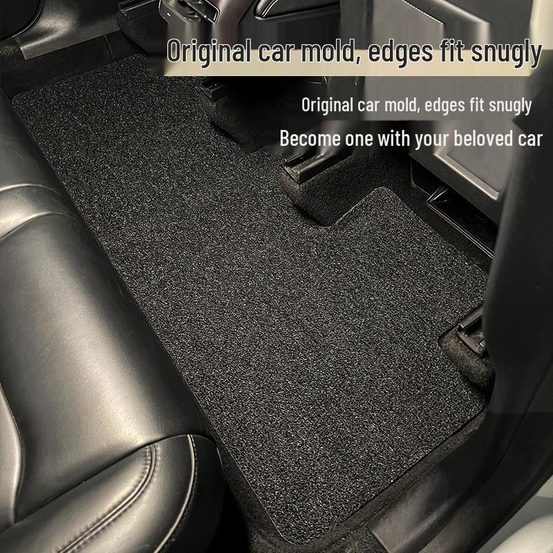 Tesla Model 3 & Model Y Custom Silk Ring Non-Slip Floor Mats - Full Surround Interior Foot Pads